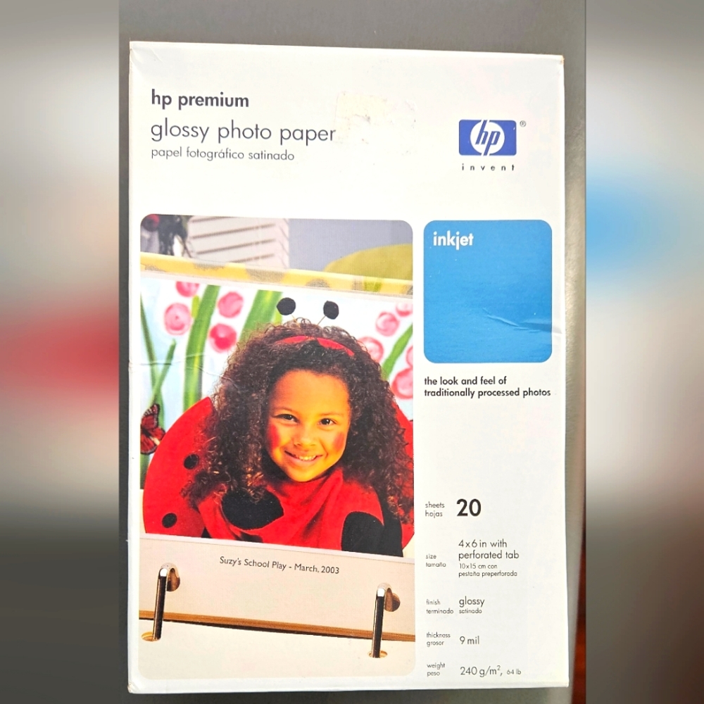 hp premium glossy photo paper.